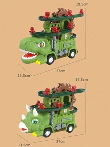 1pc Kids Dinosaur Track Climbing Stairs Toy Car, Electric Ferris Wheel Dinosaur Slide, 360 Degree Sensing Anti-Collision Toy, Halloween & Christmas Gift For Boys And Girls