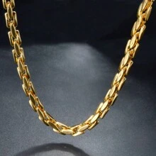 Conjunto de Joias Colar e Pulseira de Corrente de Cobre Banhada a Ouro 18k Estilo Hip Hop Sueco Itay para Mulheres