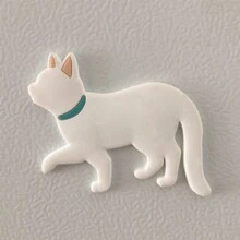 Magnetyczny haczyk w kształcie kota, wieszak na klucze, kreatywny design, uroczy kształt kota, giętkie ciało i kończyny, można przymocować do lodówki i powierzchni metalowych, może służyć jako magnes na lodówkę, magnes na tablicę, ogon można zgiąć jako haczyk do wieszania codziennych przedmiotów, takich jak torby, parasole, klucze, ręczniki, ubrania, biżuteria, bez dziur, bez uszkodzeń, nadaje się do sypialni, łazienki, salonu, kuchni, biura - Wielokolorowe - Zobacz 15