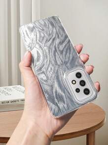 1 قطعة من حالة الهاتف ذات الإطار الصلب من البلاستيك وأرجل مصنوعة من مادة TPU اللينة ضد الصدمات والسقوط، ذات نمط ريشي أنيق، متوافقة مع أجهزة أبل آي فون 11/12/13/14/15 و سلاسل A/S و Redmi و OPPO A