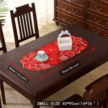 1 bucată, Aleer de masă de Crăciun brodat, design tăiat manual, potrivit pentru amenajarea sărbătorilor, decorarea petrecerilor, aranjarea sufrageriei și a sufrageriei.