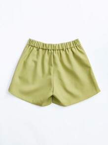 Women's Solid High Waisted Ruched Shorts