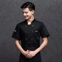 2pcs Paquete Filipina Chef Hombre Y Mandil Y Gorro De Cocina - Blanco - Ver 10