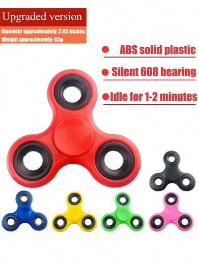 1pc ABS Creative Anti-Stress EDC Triple Bar With 608 Bearings, Silent Metal Finger Spinning Gyro Toy For Teens