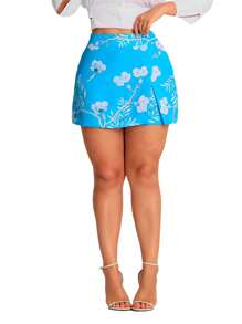 Short Skirt Tailoring Short Casual - 藍色 - 查看 2