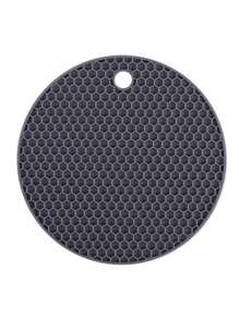 Jedna izolowana mata stołowa, kreatywna, pogrubiona europejska silikonowa mata kuchenna, okrągła podkładka w kształcie plastra miodu