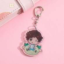 1pc Cute Anime Inspired Stainless Steel & Acrylic Keychain Accessory Backpack Charm Holiday Gift Halloween - Multicolor - View 19