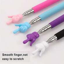 1pc Extendable Teacher Pointer, Mini Finger Pointer Stick For Classroom And Presentation, Party Supplies [Random Color] - Multicolor - View 6