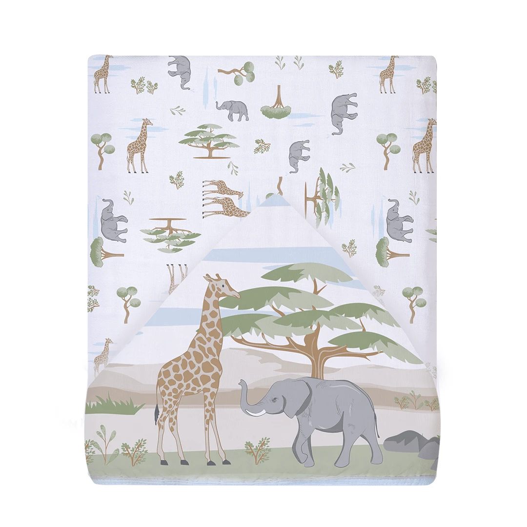 Soft 2-Layer Towel 90x80cm With Digital Hood - 綠色 - 查看 1