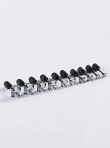 Bộ 10 khuyên tai đinh tán nhiều màu bằng thép không gỉ, khuyên tai đinh tán vít mini đính đá Zirconia dành cho nam, trang sức xỏ khuyên sụn hình tròn đôi - Nhiều màu - Xem 18