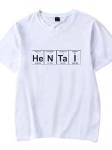 Camiseta Unissex Algodão Hentai Tabela Periódica - Branco - Visão 1
