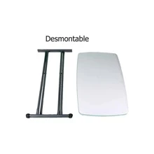Mesa de exterior Otra Volta Plegable ajustable de plástico color blanco - Blanco - Ver 6