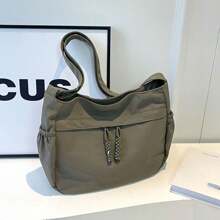 New Women's Canvas Bag, Large Capacity Tote Bag, High-End Feel, Underarm Bag, New Makeup Bag, Niche Crossbody Bag The Shoulder Bag