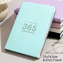 Sổ tay 360 trang A5 bìa da PU dày có lót bên trong, sổ lập kế hoạch quản lý thời gian hàng ngày - A5 - Xem 3