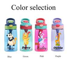 Custom 17Oz Water Bottle, Personalized Name Bottle, School Water Bottle With Name, Back To School Gift, Christmas Water Bottle With Name, Animal Water Cup, Personalized Gifts, Wedding Party, Gifts, Gifts, Bridesmaid Proposal Gifts, Wedding Gift, Christmas Gift, Personalized Gifts, Birthday Gifts, Bridesmaid Gifts 1pc, Reusable, Stainless Exquisite, Colorful, Cartoon - Multicolor - View 6