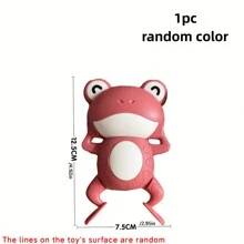 1個擠壓式青蛙游泳玩具,可愛的卡通浴缸泳池玩具