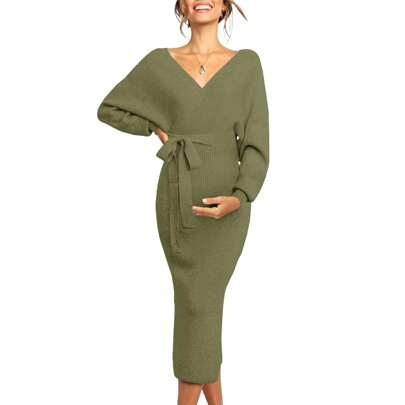 Maternity Nursing Dress Sweater Dress For Women Wedding Guest Dress Baby Shower Maternity Photoshoot Outfits