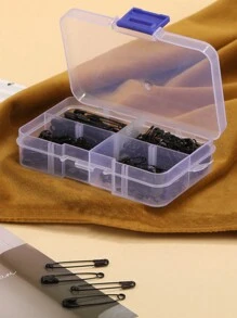 1 conjunto 4 tamanhos Alfinetes de Aço Inoxidável, Alfinetes de Etiquetas de Roupas, Alfinetes de Uso Múltiplo com Caixa de Armazenamento