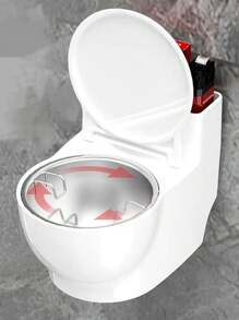 1pc Toilet-vormige asbak met deksel, modieuze overdekte asbak, toilet-asbak beste geschenken