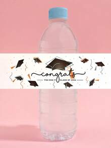 10pcs/Pack Graduation Water Bottle Stickers, Graduation Party Stickers, Party Water Bottle Labels,Christmas - Multicolor - View 5