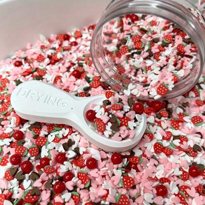 30g/1.05oz 什锦聚合物粘土水果片，用于 DIY 工艺品 - 草莓、柠檬和混合水果设计 - 珠宝制作用品和配件，非常适合手机壳和聚合物粘土装饰