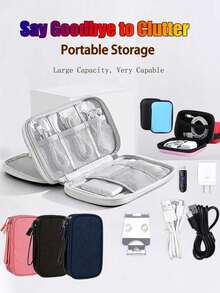 1 件多功能数码收纳包 - 线缆整理包、移动电源、USB 线、耳机、充电器防水收纳盒、笔记本电脑充电器、鼠标收纳包 - 彩色 - 查看 4