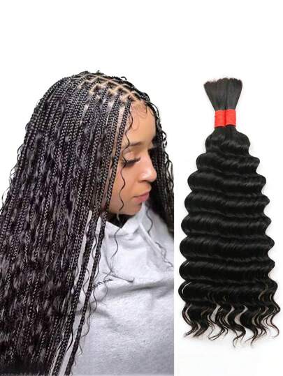 Deep Wave 1 Bundle Bulk Hair For Women Czarny kolor Włosy ludzkie Brazylijskie dziewicze włosy