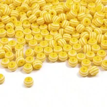 30 hạt nhựa Acrylic sọc rực rỡ 10mm dùng làm vòng tay, dây đeo điện thoại, móc chìa khóa, đồ trang sức làm từ túi xách tự làm - Hạt tròn sọc phẳng bằng nhựa acrylic 10 mm phong cách đầy màu sắc - Xem 16