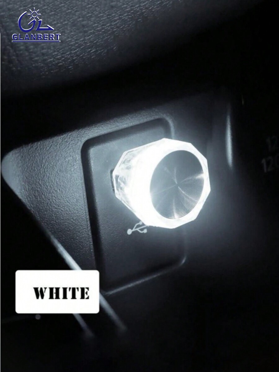 GLANBERT 2pcs Car Interior LED Ambient Light, Cars USB Decorative