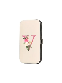 7件套字母印花旅行美甲套装，粉色字母A-Y，大容量指甲护理收纳盒，包含不锈钢工具，超锋利防溅指甲钳套装，经典设计指甲钳盒，适合移动美容、旅行、户外、住宿、学校和家庭使用。 - 米色 - 查看 28
