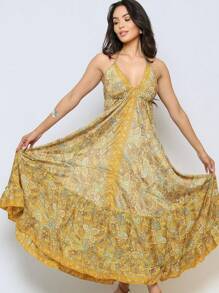 Women Long Dresses - Rỉ Nâu - Xem 2
