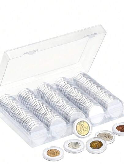 100 个可调节保护套纪念保护盒收藏圆盒储物盒十二生肖收藏盒。用这些便宜的生日圣诞礼物礼物感恩节女士钱包迷你钱包钱包男士零钱包保护您的 S