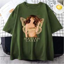 Mariah Butterfly Aesthetic Unisex T-Shirt - 綠色 - 查看 1