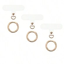 2/6PCS/Set Gold Silver Colors Phone Strap Patch With Metal Spring Rings, Universal Mobile Phone String Label Phone Strap Connector Multi-Purpose Phone Strap Patch, Suitable For Most Phone Cases - Multicolor - View 11