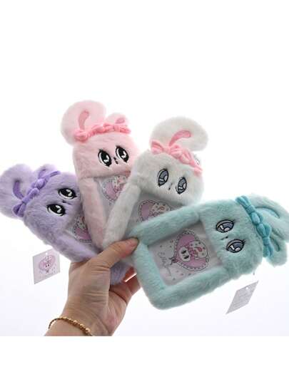 长耳兔可爱毛绒兔子玩偶卡包