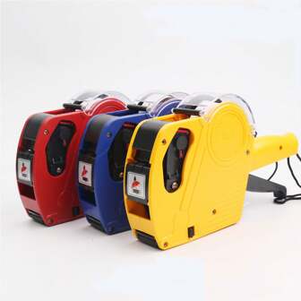 1pc Manual Price Labeling Machine With Cover, Supermarket Food Price Tagger, Price Tag Maker, Suitable For Supermarket Goods, Random Style/Packaging/Color (Paper Not Included)