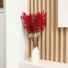 1/3/5pcs artificiais de natal bagas vermelhas bolhas pick natalino 57CM decorações