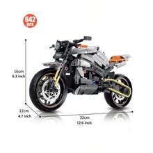 500+ Pcs Black Motorcycle Model Building Blocks Set, Suitable For Adults, Movie Theme ABS Racing Car Toy, Creative Interesting Collectible, Desktop Decor, Ideal Gift For Birthday, Christmas, Halloween