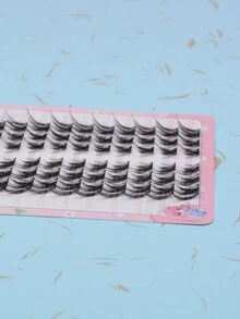 60 Pcs In 10 Rows Lashes Cluster, Natural Lashes, Manga Lashes, Anime Lashes, DIY Lashes Extension, Individual Lashes Perfect For Home Use, Easy To Apply False Eyelashes - C - View 6