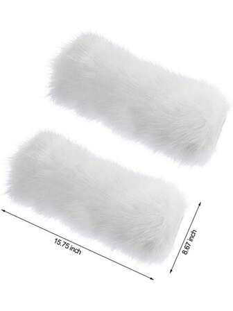 Calentadores de piernas mullidos y peludos para mujeres, cubrecubiertas largas de botas de invierno suaves y esponjosas de piel sintética