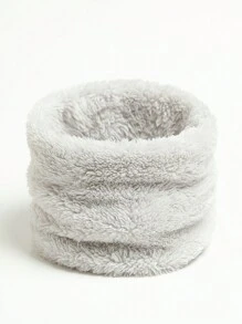 1 pieza Cuello de mujer elegante y cálido, estilo anillo, bufanda/pañuelo suave y amigable con la piel, máscara facial unisex casual cálida, a prueba de viento y frío para ciclismo y esquí al aire libre, gorro tubular de unicolor de invierno cálido y esponjoso, para uso diario y salidas en motocicleta