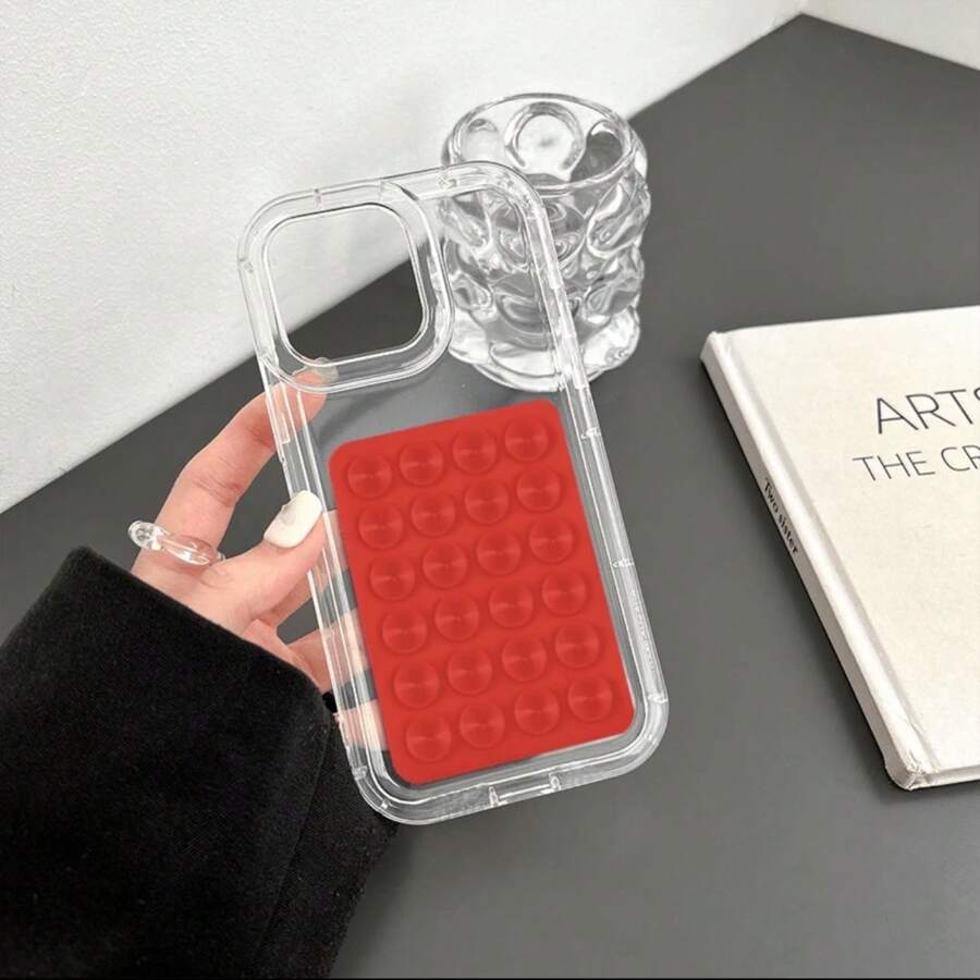 Suction Cup Phone Case Compatible With IPhone7/8/11/12/13/14/15/X/XR/Xs/Plus/Pro/Pro Max - 紅色 - 查看 1