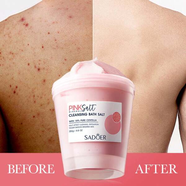 Himalayan Pink Salt Exfoliating Cleanser, Pore Refining Scrub, Moisturizing Softening Scrub