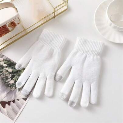 Guanti touch screen, guanti invernali in maglia unisex, caldi, per smartphone e touchscreen, adatti per Ognissanti