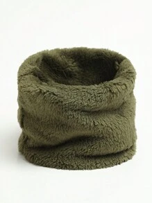 1 pieza Cuello de mujer elegante y cálido, estilo anillo, bufanda/pañuelo suave y amigable con la piel, máscara facial unisex casual cálida, a prueba de viento y frío para ciclismo y esquí al aire libre, gorro tubular de unicolor de invierno cálido y esponjoso, para uso diario y salidas en motocicleta