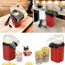 Electric Oil-Free Popcorn Maker Healthy Fitness Popcorn 110v 220v - 紅色 - 查看 2