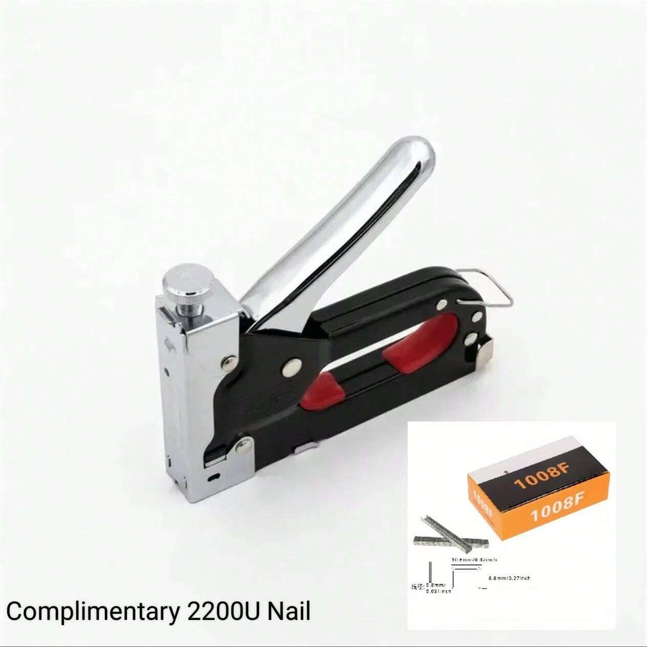 Spillatore Ad Aria Compressa STAPLER - Per Graffette 6-16 Mm, 140 Pezzi, Arancione/nero