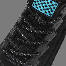 PLUS SIZE Men's Solid Air Cushion Sneakers - Comfy Non Slip Casual Shoes With Lace Up Design