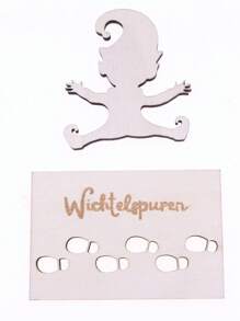 2 piezas Plantillas de pintura de huellas de madera reutilizables de Navidad, plantillas de artesanía de nieve DIY para fiestas, mini props para fotos, incluye 4 colores de polvo - multicolor - Ver 13