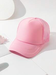 1pc Women's Solid Color Mesh Baseball Cap For Daily Wear Or Party Halloween - Multicolor - View 17
